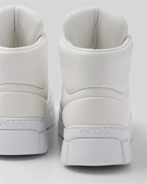 prada nappa leather hightop sneakers|Padded nappa leather high.